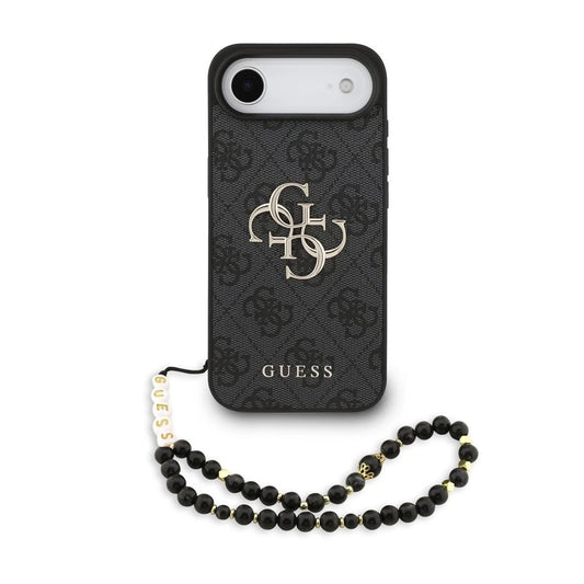 Guess PU 4G Metal Logo Strap hátsó tok iPhone 17 Air készülékhez fekete - iPhone 17 Air tok a Domshop kínálatából