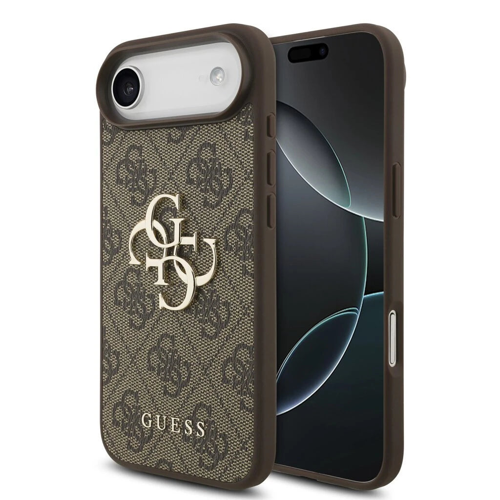 Guess PU 4G Metal Logo tok iPhone Air készülékhez barna - iPhone 17 Air tok a Domshop kínálatából