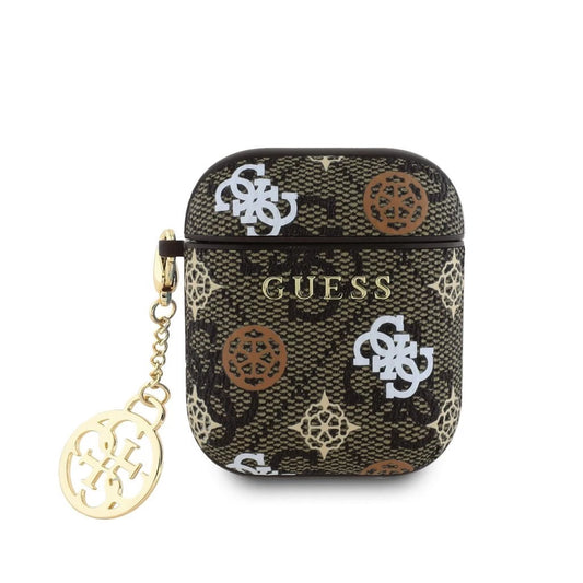 Guess PU 4G Peony Charm tok AirPods 1/2 készülékhez barna - AirPods 1/2 tok a Domshop kínálatából