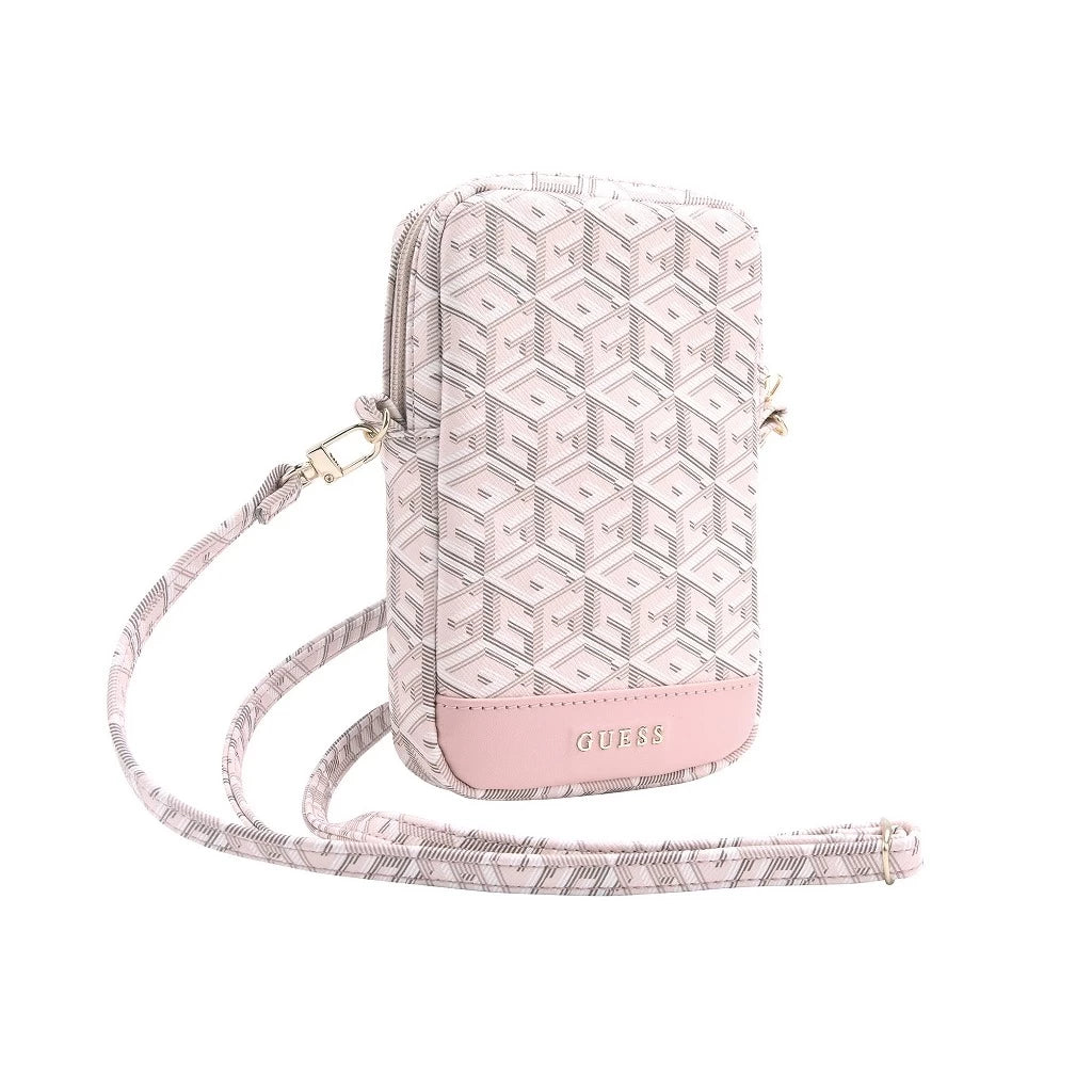 Guess PU G Cube cipzáros telefonos pénztárca táska rózsaszín - a Domshop kínálatából