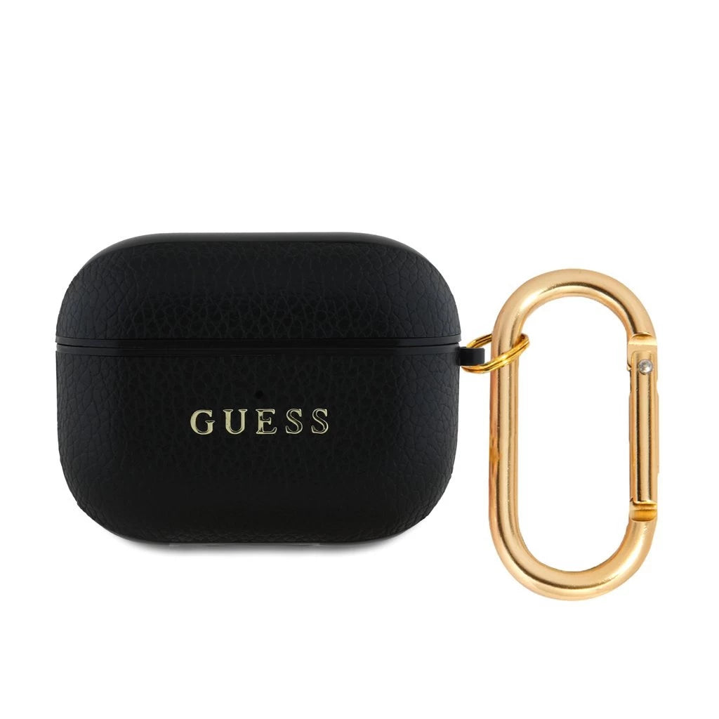 Guess PU Grained Classic Logo tok AirPods 3 készülékhez fekete - AirPods 3 tok a Domshop kínálatából