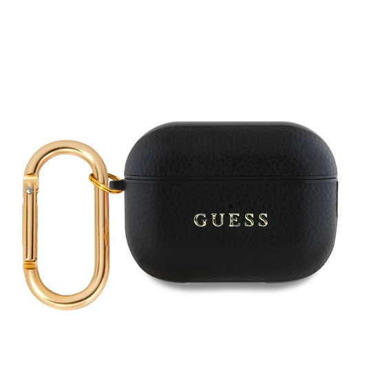 Guess PU Grained Classic Logo tok AirPods Pro 2 készülékhez fekete - AirPods Pro 2 tok a Domshop kínálatából