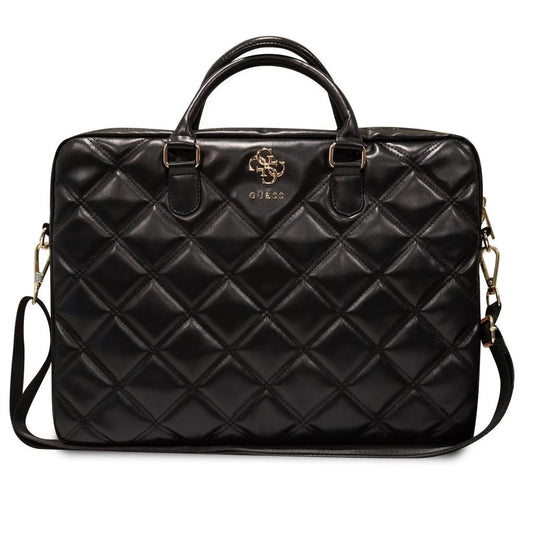 Guess PU Quilted 4G Metal Logo laptop táska 15/16 fekete - 15-16" laptop táskák a Domshop kínálatából