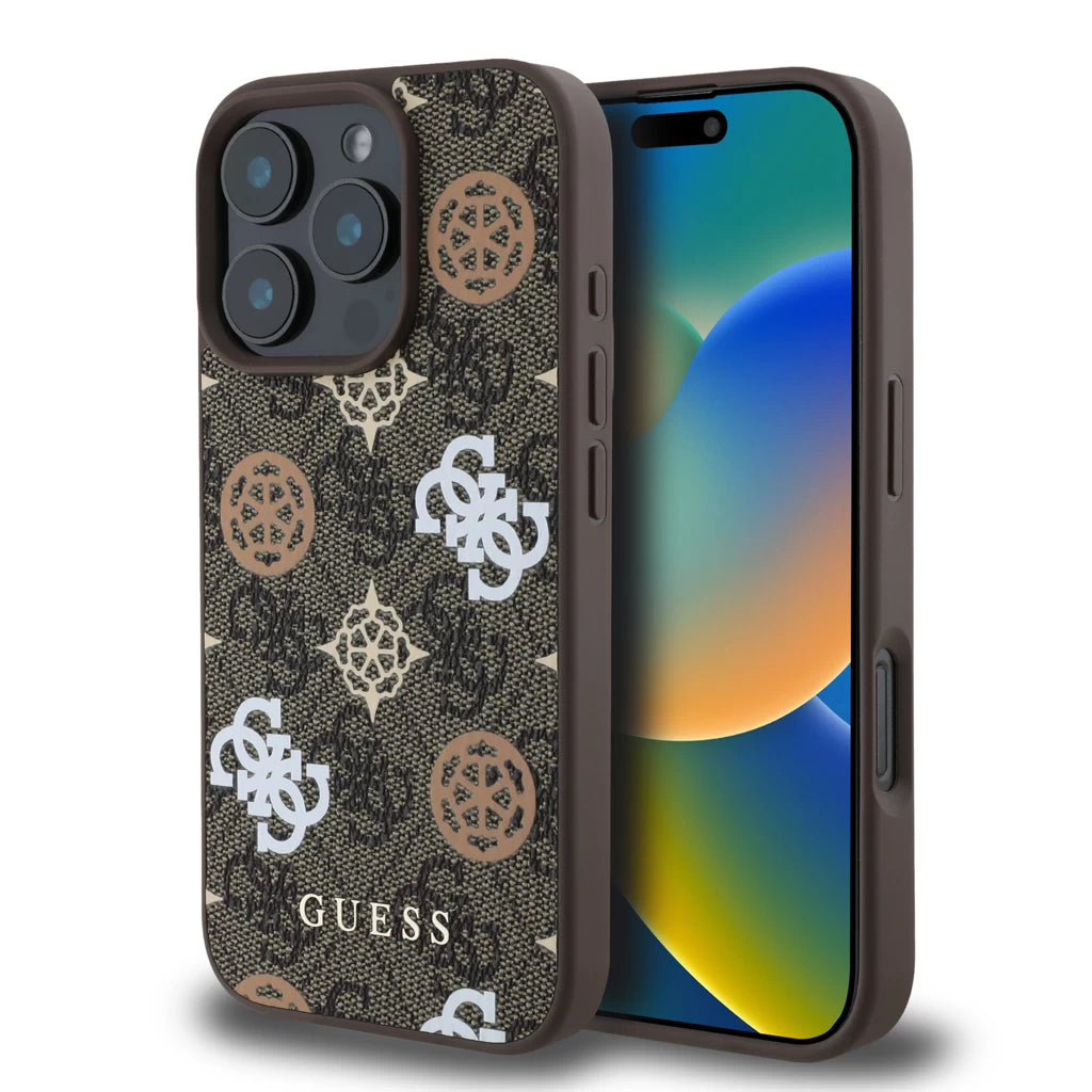 Guess tok Barna Apple iPhone 16 Pro készülékhez GUHMP16LP4PWPW - iPhone 16 Pro tok a Domshop kínálatából