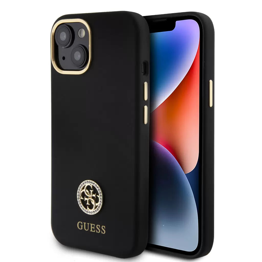 Guess tok Fekete Apple Iphone 15 készülékhez GUHCP15SM4DGPK - iPhone 15 tok a Domshop kínálatából