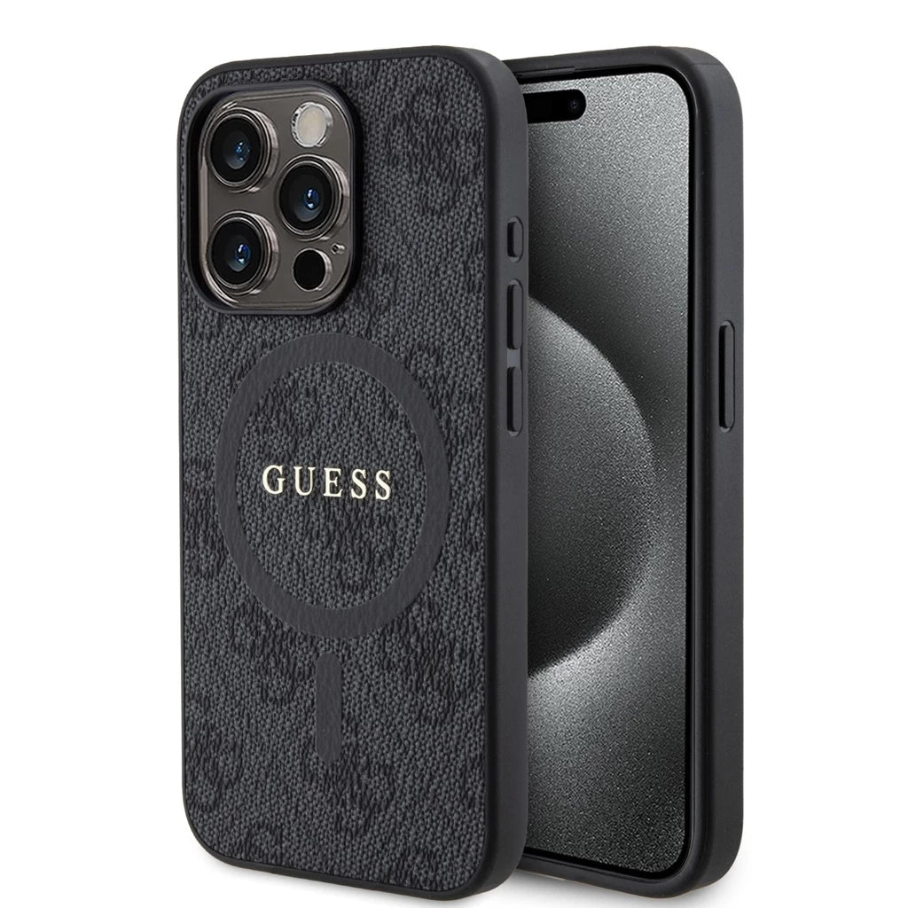 Guess tok Fekete Apple iPhone 15 Pro készülékhez GUHMP15LG4GFRK - iPhone 15 Pro tok a Domshop kínálatából
