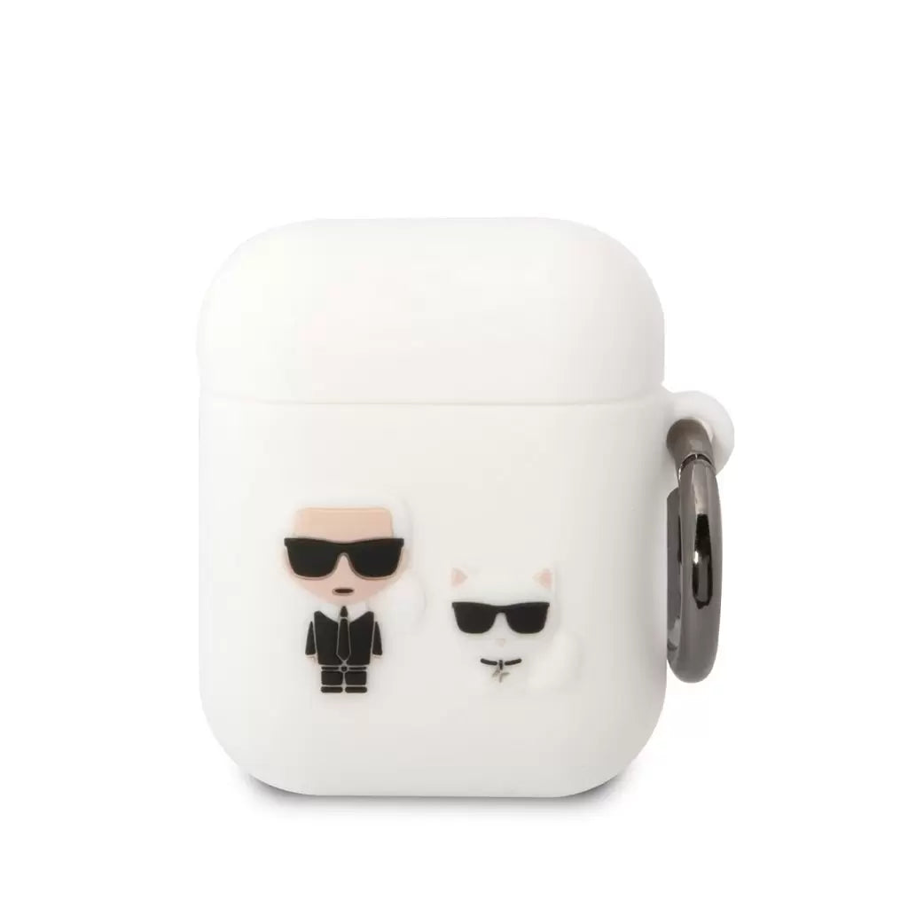 Karl Lagerfeld Apple Airpods tok fehér KLACA2SILKCW - AirPods 1/2 tok a Domshop kínálatából