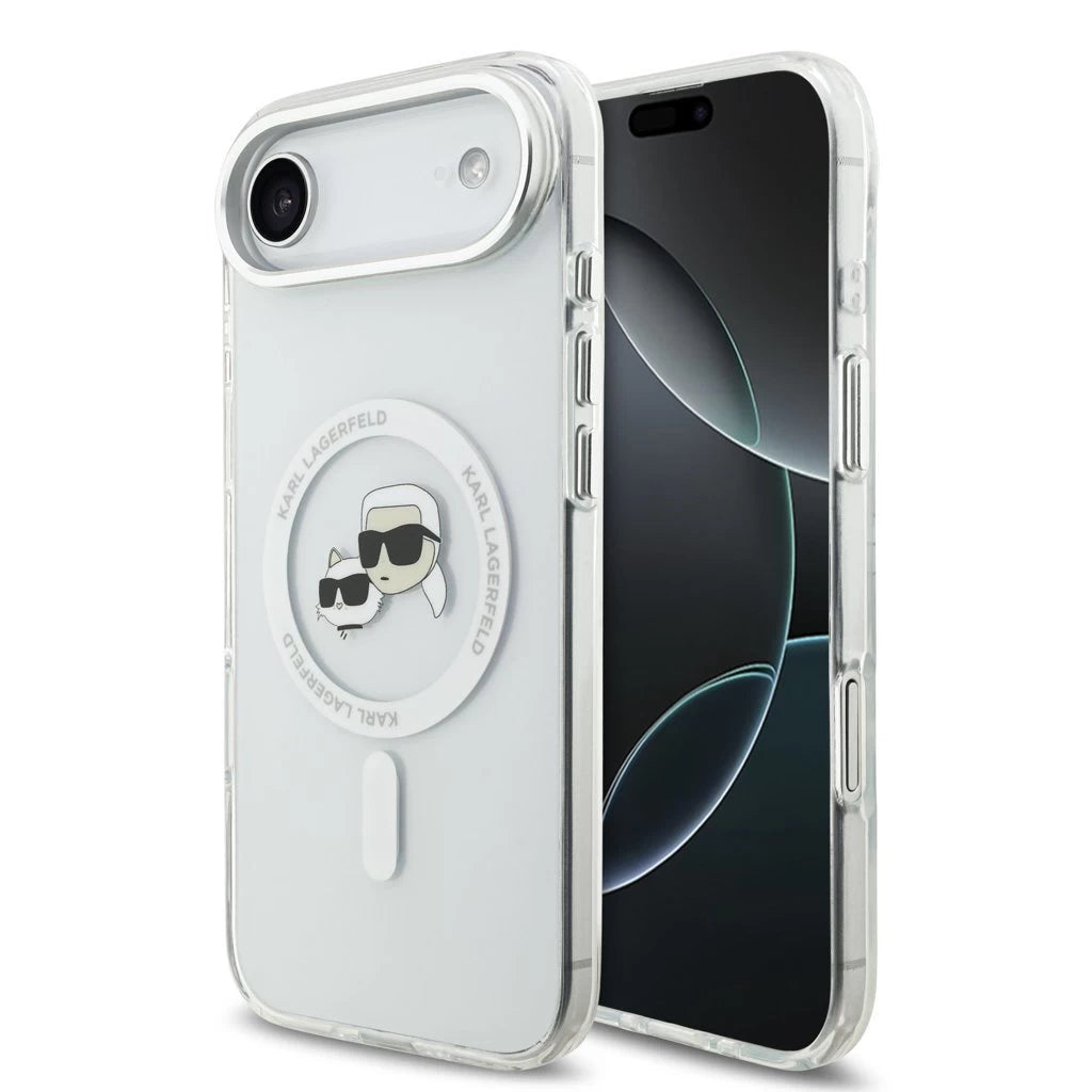Karl Lagerfeld IML K&CH Heads Metal Frame MagSafe tok iPhone 17 Air készülékhez átlátszó - iPhone 17 Air tok a Domshop kínálatából