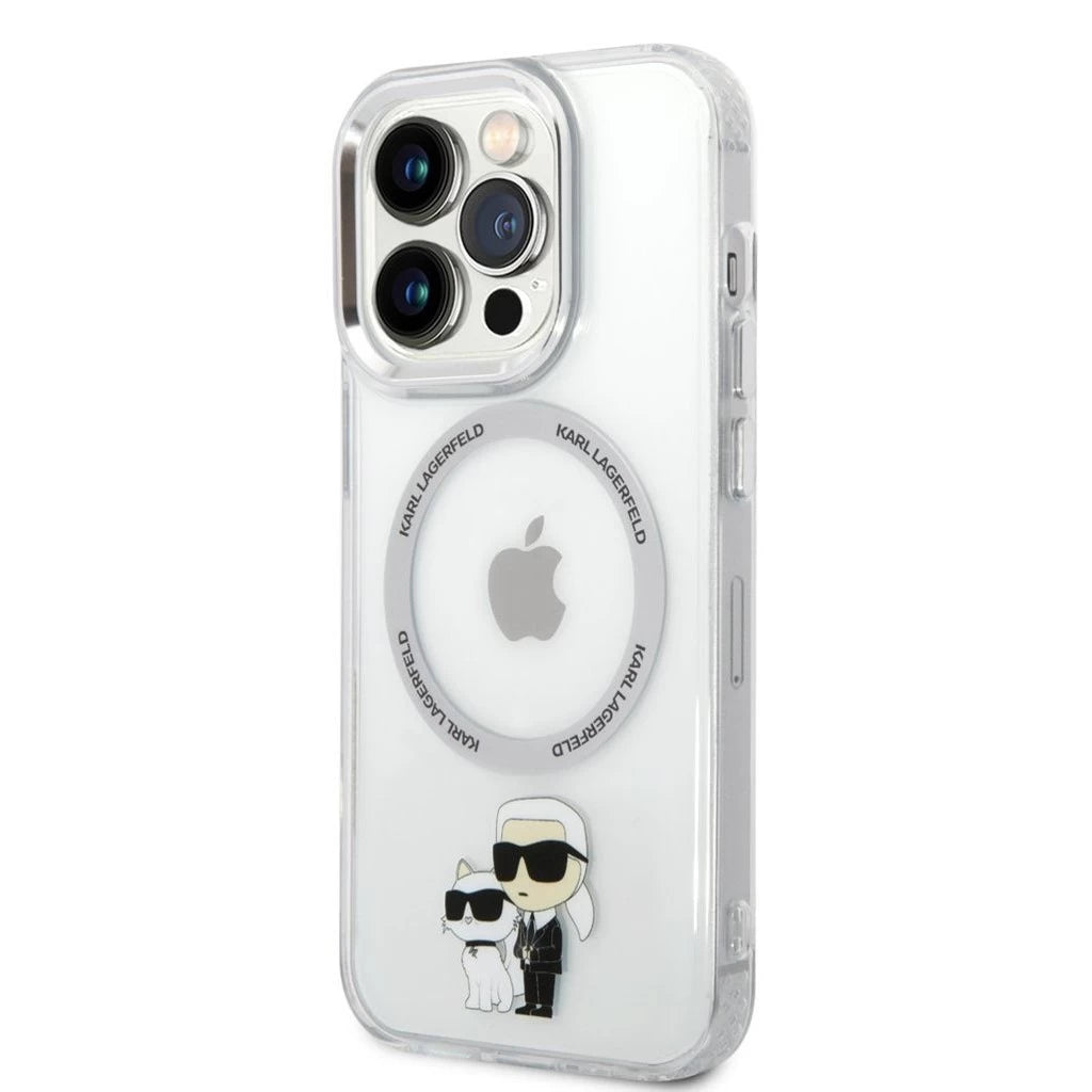 Karl Lagerfeld IML Karl and Choupette MagSafe tok iPhone 13 Pro készülékhez átlátszó - iPhone 13 Pro tok a Domshop kínálatából