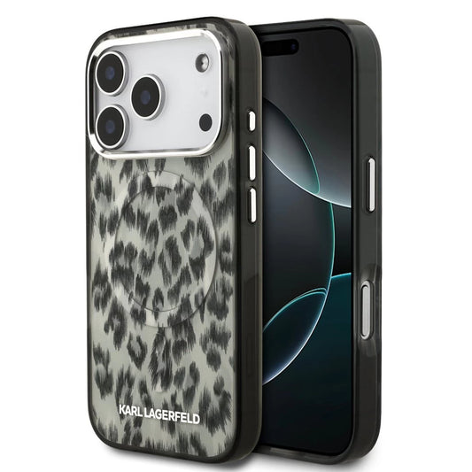 Karl Lagerfeld IML Leopard MagSafe tok iPhone 17 Pro készülékhez barna - iPhone 17 Pro tok a Domshop kínálatából
