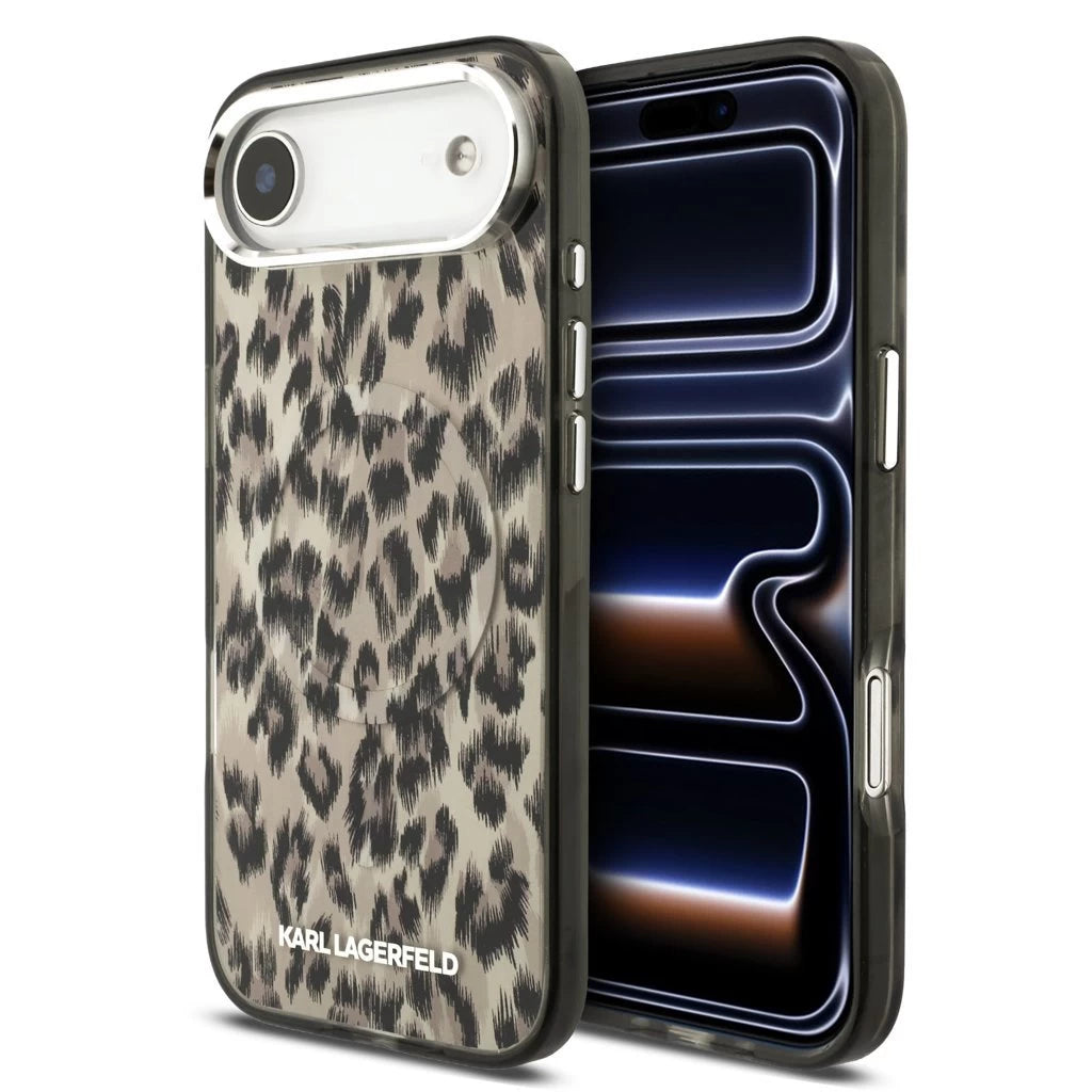 Karl Lagerfeld IML Leopard MagSafe tok iPhone Air készülékhez barna - iPhone 17 Air tok a Domshop kínálatából
