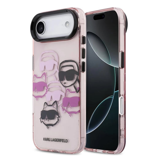Karl Lagerfeld IML Multi K&CH Heads tok iPhone Air készülékhez rózsaszín - iPhone 17 Air tok a Domshop kínálatából