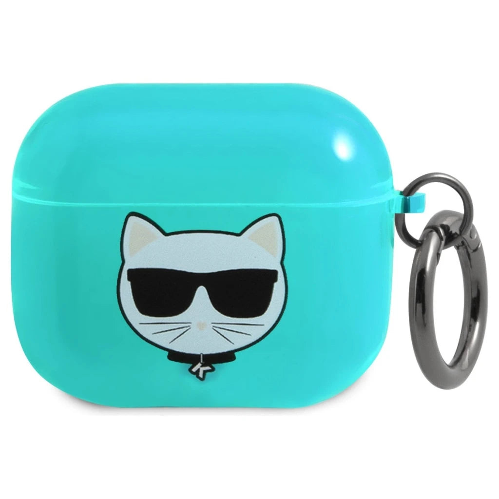 Karl Lagerfeld KLA3UCHFL AirPods 3 készülékhez tok Choupette kék - AirPods 3 tok a Domshop kínálatából