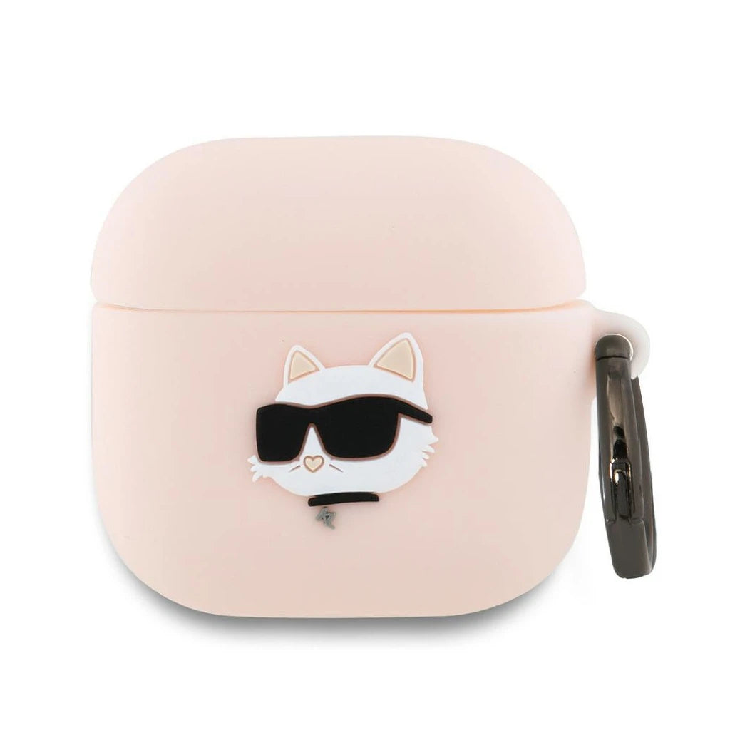 Karl Lagerfeld KLA4RUNCHP AirPods 4 készülékhez szilikon tok Choupette Head 3D rózsaszín - AirPods 4 tok a Domshop kínálatából