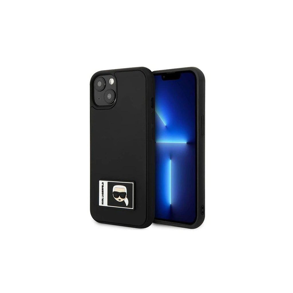 Karl Lagerfeld KLHCP13M3DKPK iPhone 13/14/15 készülékhez 6,1” kemény tok Ikonik Patch fekete - iPhone 13/14 tok a Domshop kínálatából