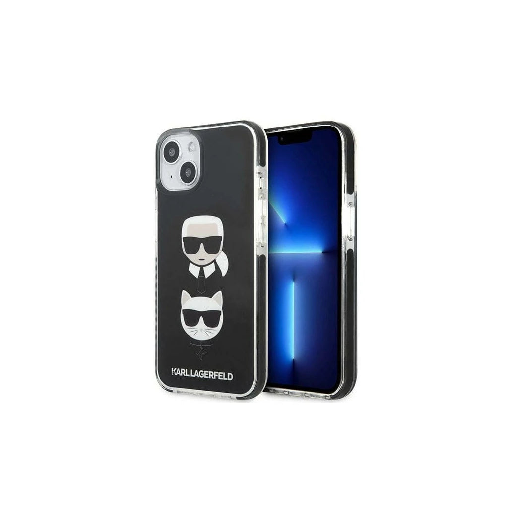 Karl Lagerfeld KLHCP13MTPE2TK iPhone 13/14/15 6,1 készülékhez hardcase tok Karl&Choupette Head fekete - iPhone 13/14/15 tok a Domshop kínálatából
