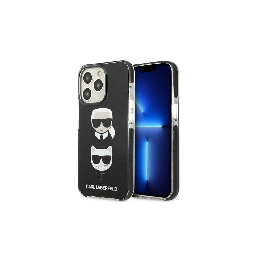 Karl Lagerfeld KLHCP13XTPE2TK iPhone 13 Pro Max 6,7" készülékhez kemény tok Karl&Choupette Head fekete - iPhone 13 Pro Max tok a Domshop kínálatából