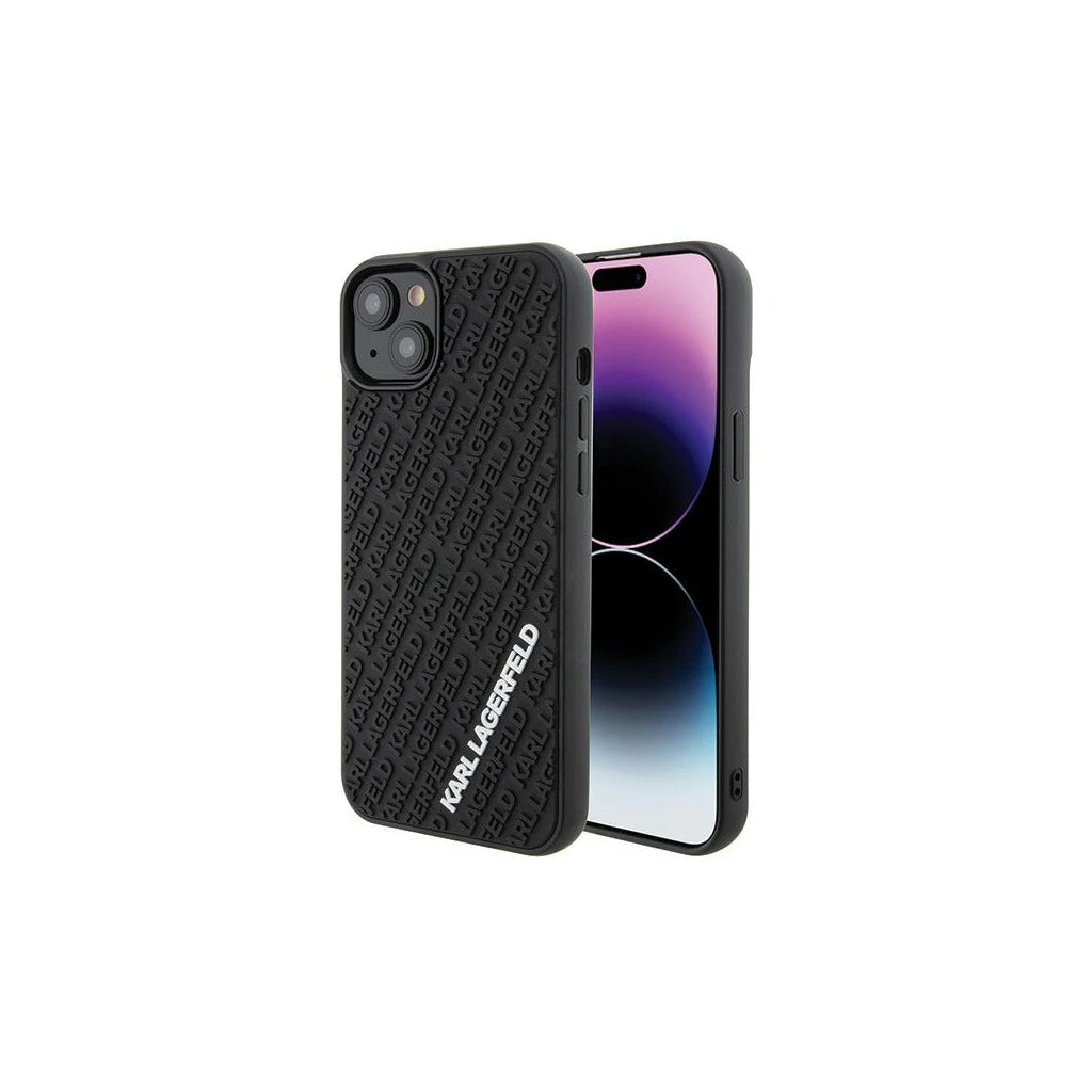 Karl Lagerfeld KLHCP15M3DMKRLK iPhone 15 Plus / 14 Plus 6,7" készülékhez 3D Rubber Multi Lo kemény tok fekete - iPhone 14 Plus/15Plus tok a Domshop kínálatából