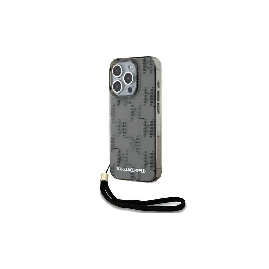 Karl Lagerfeld KLHCP15XHKDPNSK iPhone 15 Pro Max készülékhez 6.7" kemény tok IML Mono KL Pattern & Cor fekete - iPhone 15 Pro Max tok a Domshop kínálatából