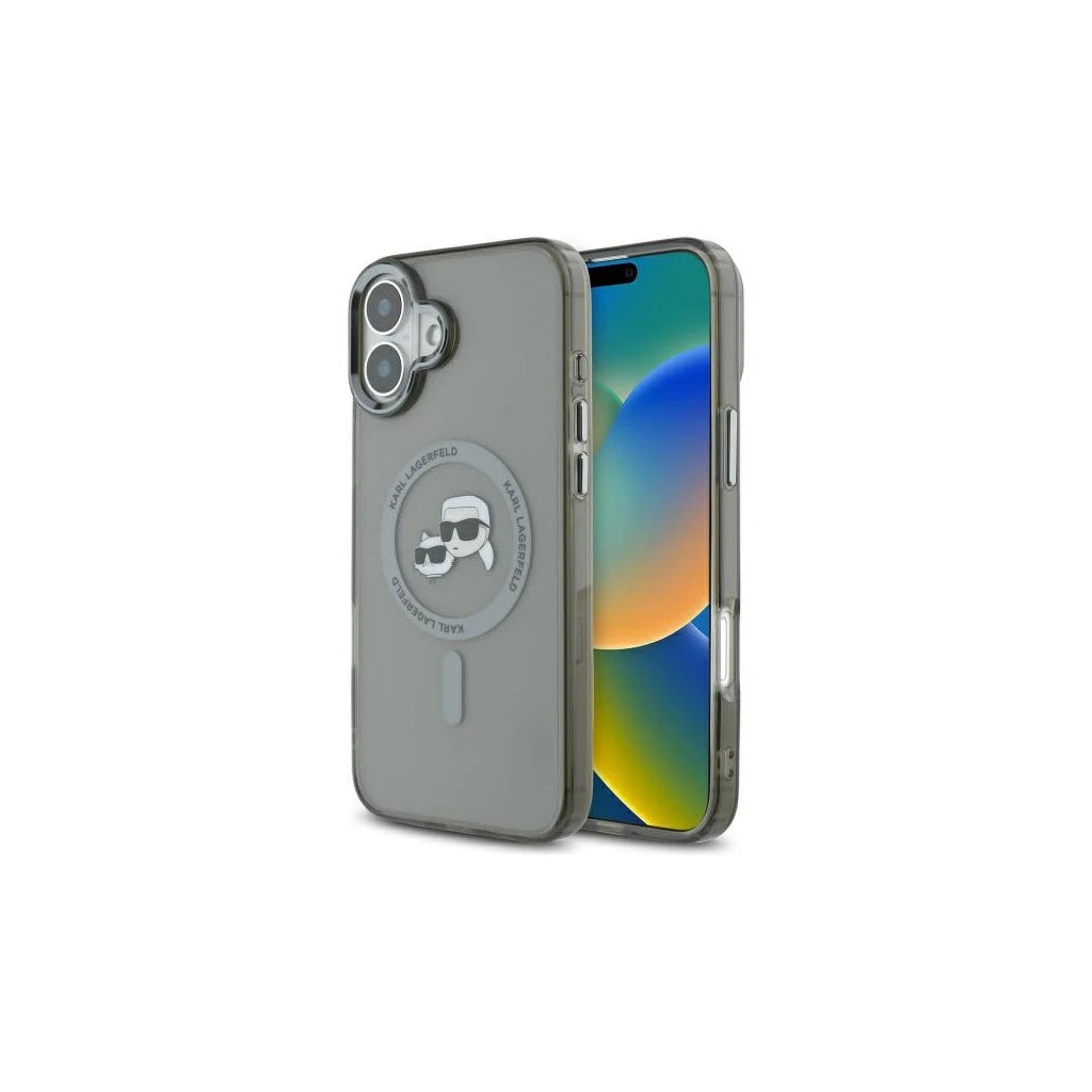 Karl Lagerfeld KLHMP16MHLSKCK iPhone 16 Plus 6.7" készülékhez kemény tok IML Metal Karl&Choupette Head fekete - iPhone 16 Pro tok a Domshop kínálatából