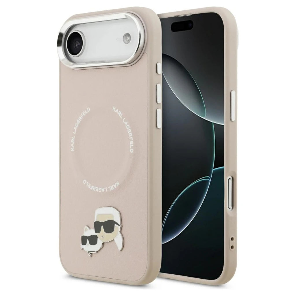 Karl Lagerfeld Karl & Choupette Pins MagSafe tok iPhone Air készülékhez rózsaszín - iPhone 17 Air tok a Domshop kínálatából