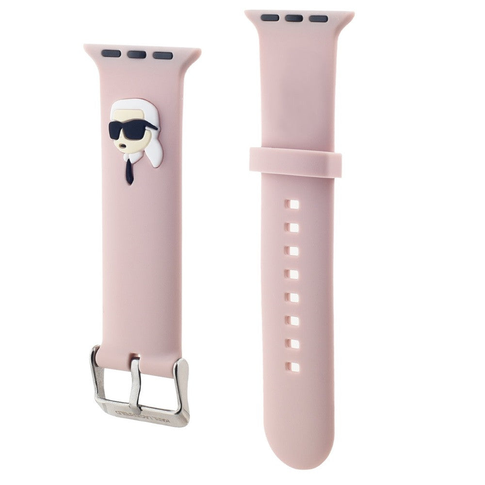 Karl Lagerfeld Karl Head NFT Apple Watch 38/40/41mm szíj, rózsaszín - Apple Watch Szilikon Szíjak a Domshop kínálatából