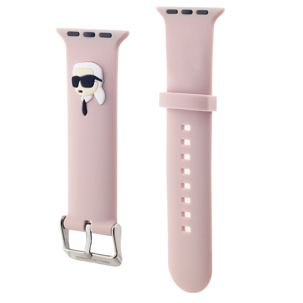 Karl Lagerfeld Karl Head NFT Apple Watch 42/44/45/46/49 szíj, rózsaszín - Apple Watch Szilikon Szíjak a Domshop kínálatából