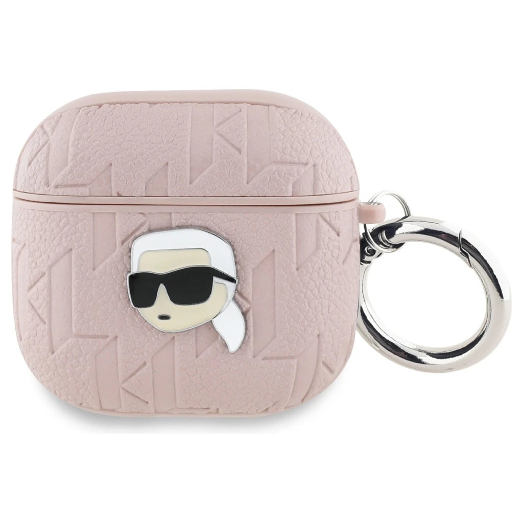 Karl Lagerfeld Monogram Karl Head Case AirPods 4 készülékhez – rózsaszín - AirPods 4 tok a Domshop kínálatából