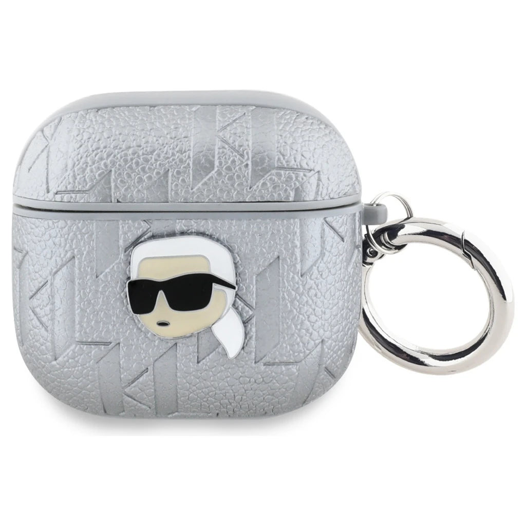 Karl Lagerfeld Monogram Karl Head tok AirPods 4 készülékhez ezüst - AirPods 4 tok a Domshop kínálatából