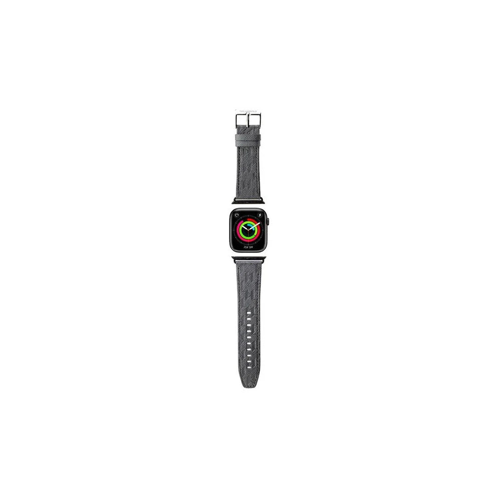 Karl Lagerfeld Strap KLAWMSAKLHPG Apple Watch 38/40/41mm készülékhez szíj Saffiano Monogram ezüst - Apple Watch Fém Szíjak a Domshop kínálatából