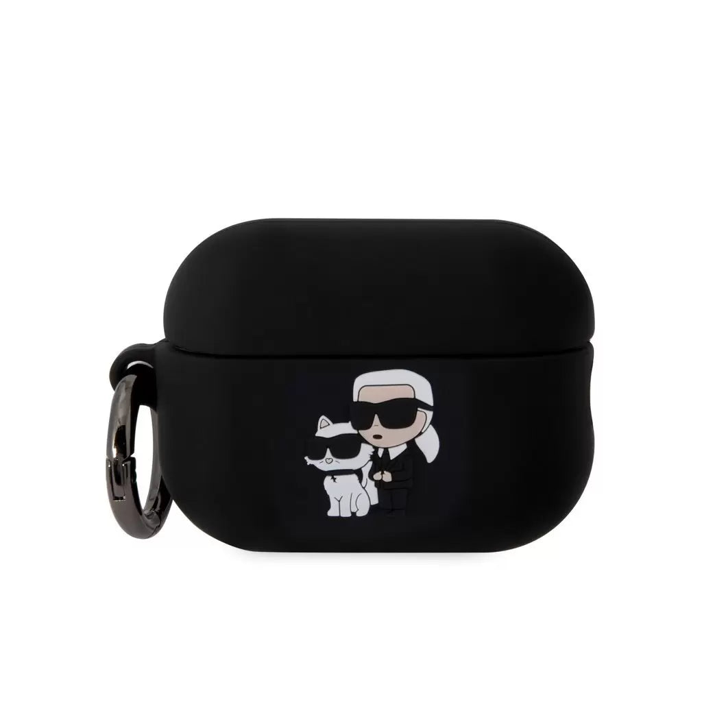 Karl Lagerfeld tok fekete KLAP2RUNKC Airpods Pro 2 készülékhez - AirPods Pro 2 tok a Domshop kínálatából