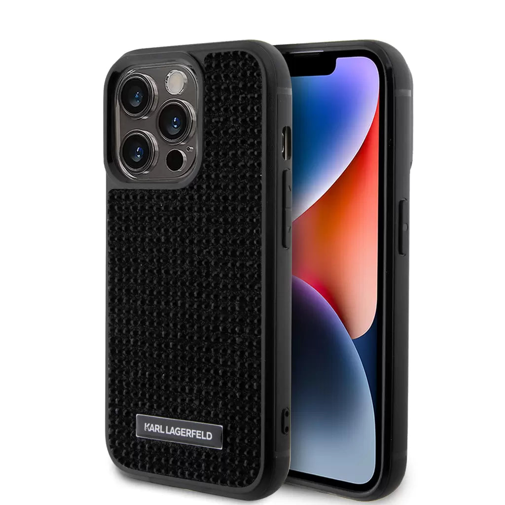 Karl Lagerfeld tok fekete KLHCP15LHDSPLK Apple Iphone 15 Pro készülékhez - iPhone 15 Pro tok a Domshop kínálatából