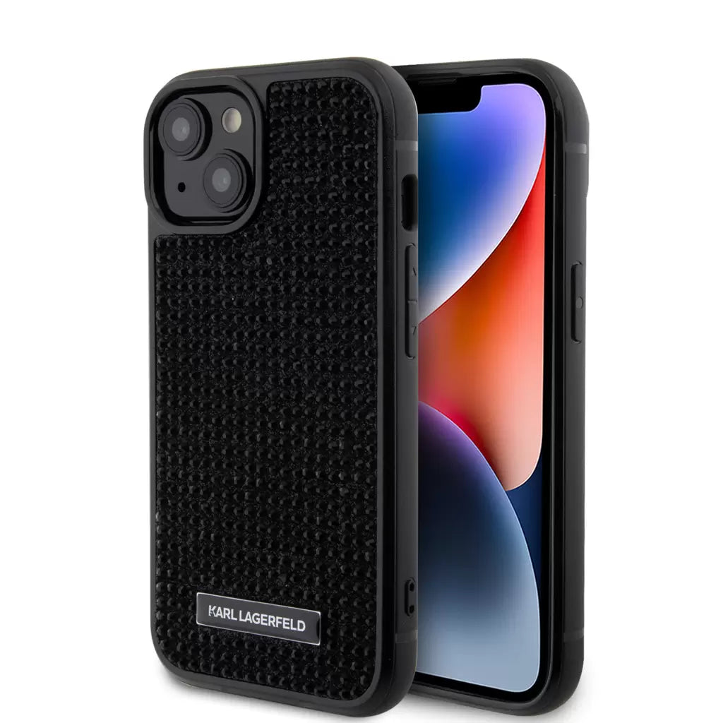 Karl Lagerfeld tok fekete KLHCP15SHDSPLK Apple Iphone 15 készülékhez - iPhone 15 tok a Domshop kínálatából