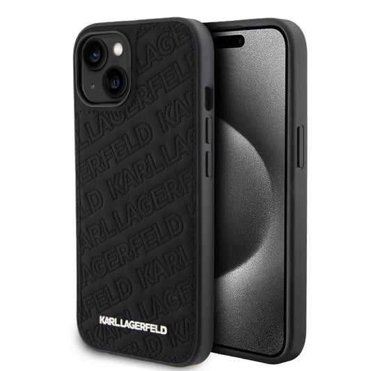 Karl Lagerfeld tok fekete KLHCP15SPQKPMK Apple Iphone 15 készülékhez - iPhone 15 tok a Domshop kínálatából