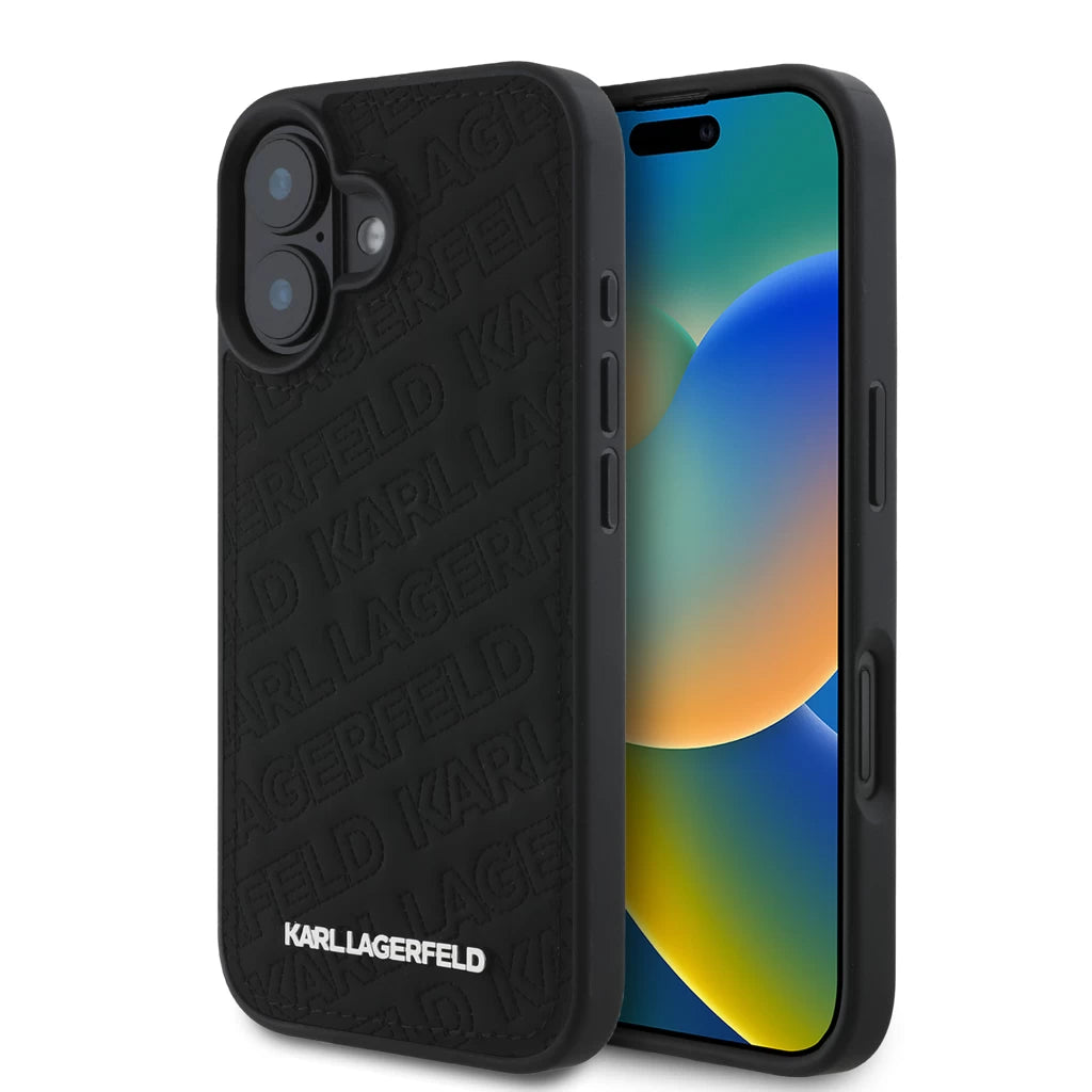 Karl Lagerfeld tok fekete KLHCP16SPQKPMK Apple Iphone 16 készülékhez - iPhone 16 tok a Domshop kínálatából
