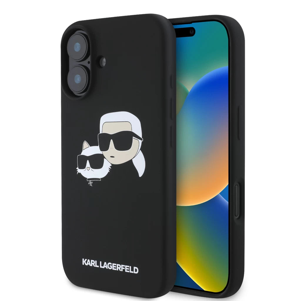 Karl Lagerfeld tok fekete KLHMP16MSKCHPPLK Apple Iphone 16 Plus készülékhez - iPhone 16 Plus tok a Domshop kínálatából