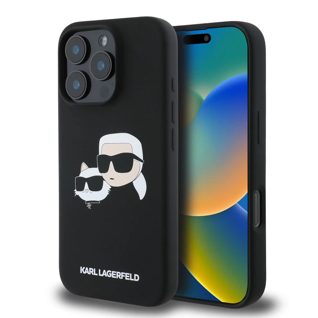 Karl Lagerfeld tok fekete KLHMP16XSKCHPPLK Apple Iphone 16 Pro Max készülékhez - iPhone 16 Pro Max tok a Domshop kínálatából