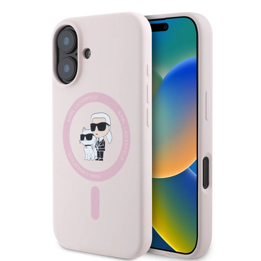 Karl Lagerfeld tok pink KLHMP16SSCMKCRHP Apple Iphone 16 készülékhez - iPhone 16 tok a Domshop kínálatából