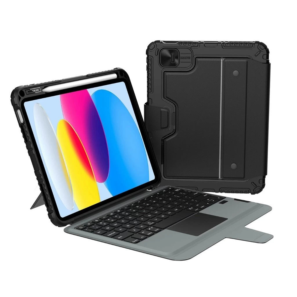 Nillkin Bumper Combo billentyűzetes tok (Backlit Version) iPad 10.9 2022/11 2025 készülékhez fekete - iPad 10.9" (2022) és iPad 11" (2025) tok a Domshop kínálatából