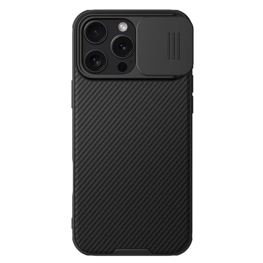 Nillkin CamShield PRO kemény tok Apple iPhone 16 Pro Max készülékhez fekete - iPhone 16 Pro Max tok a Domshop kínálatából