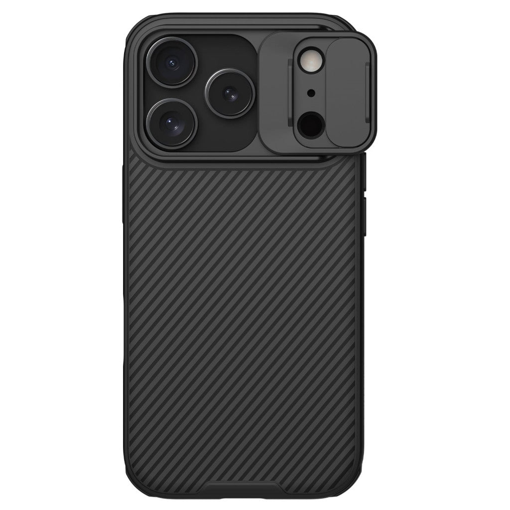 Nillkin CamShield Pro Apple iPhone 17 Pro műanyag hátlap tok, fekete - iPhone 17 Pro tok a Domshop kínálatából