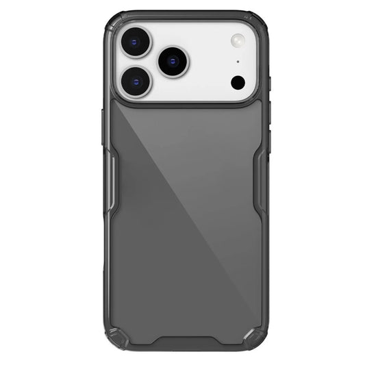 Nillkin Nature TPU PRO tok Apple iPhone 17 Pro Max készülékhez átlátszó fekete - iPhone 17 Pro Max tok a Domshop kínálatából