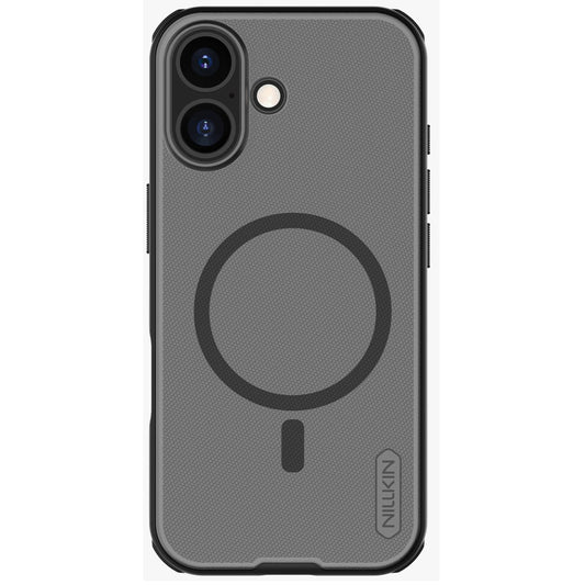 Nillkin Super Frosted PRO Apple iPhone 17 mágneses műanyag hátlap tok, átlátszó-fekete - iPhone 17 tok a Domshop kínálatából