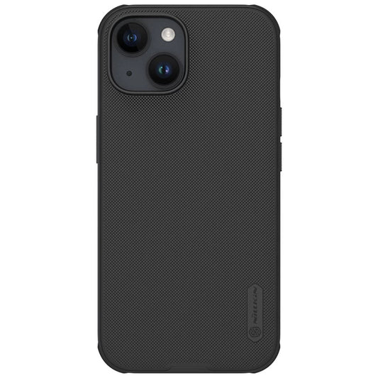 Nillkin Super Frosted PRO Háttali Tok Apple iPhone 15 készülékhez fekete (Logó kivágás nélkül) - iPhone 15 tok a Domshop kínálatából