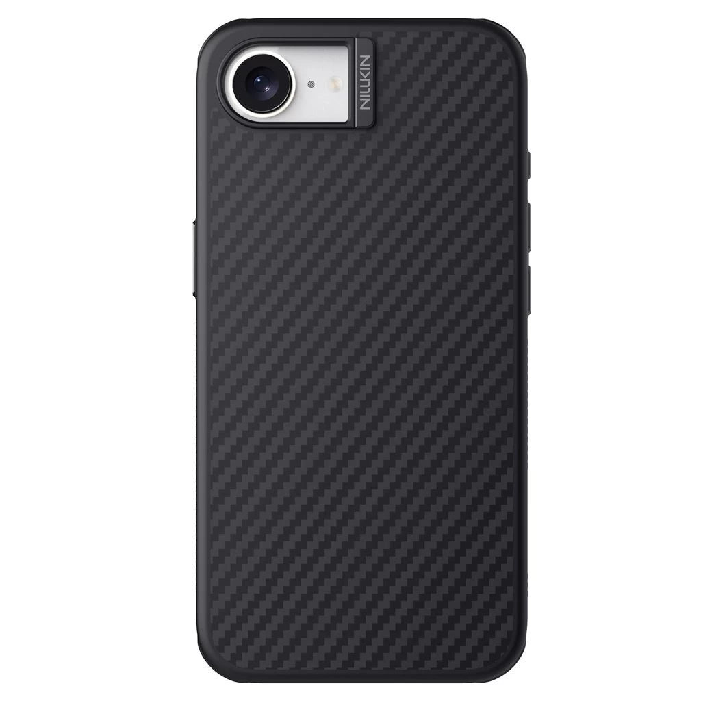 Nillkin Synthetic Fiber PRO Magnetic Hard Case for Apple iPhone 16e készülékhez fekete - iPhone 16e tok a Domshop kínálatából