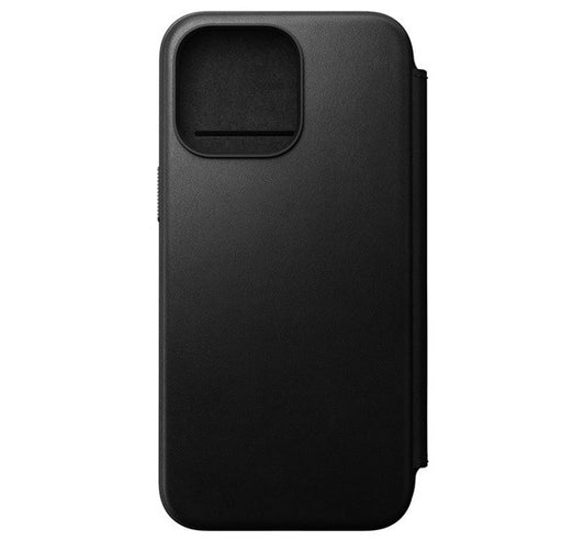 Nomad Modern Leather Folio iPhone 15 Pro Max flip tok, fekete - iPhone 15 Pro Max tok a Domshop kínálatából