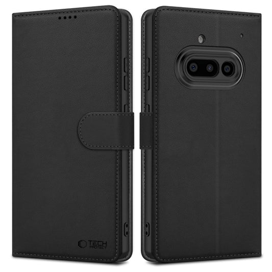 Nothing Phone 3a, Oldalra nyíló tok, stand, mágnes csattal, TP Wallett, fekete - a Domshop kínálatából