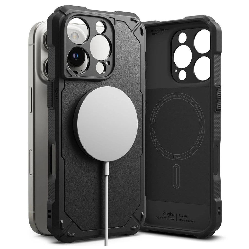 RINGKE RUGGED GEAR MAGNETIC MAGSAFE iPhone 16 Pro készülékhez tok fekete - iPhone 16 Pro tok a Domshop kínálatából