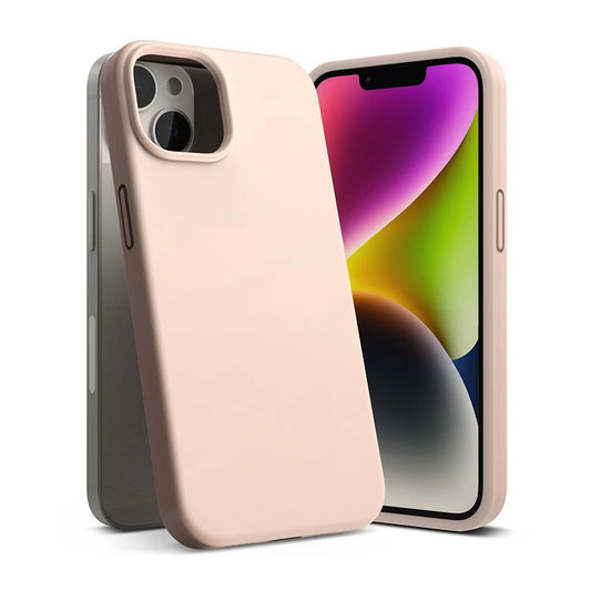 RINGKE szilikon tok iPhone 14 Plus / 15 Plus készülékhez rózsaszín homok - iPhone 15 Plus tok a Domshop kínálatából