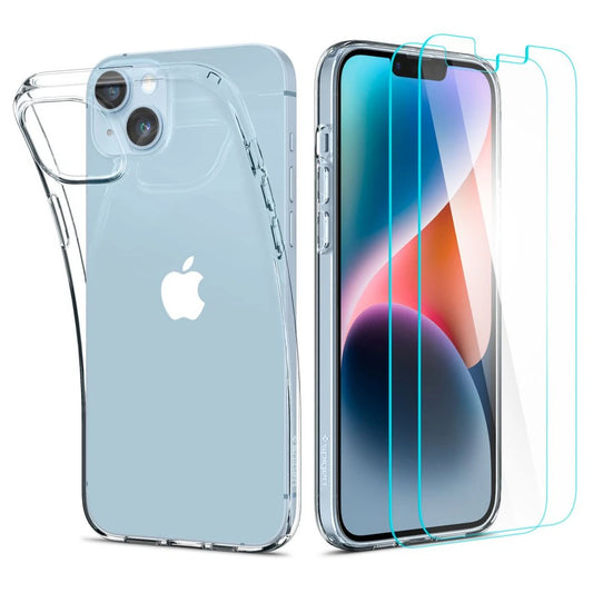 SPIGEN CRYSTAL PACK iPhone 14 Plus / 15 Plus készülékhez CRYSTAL CLEAR tok - iPhone 15 Plus tok a Domshop kínálatából